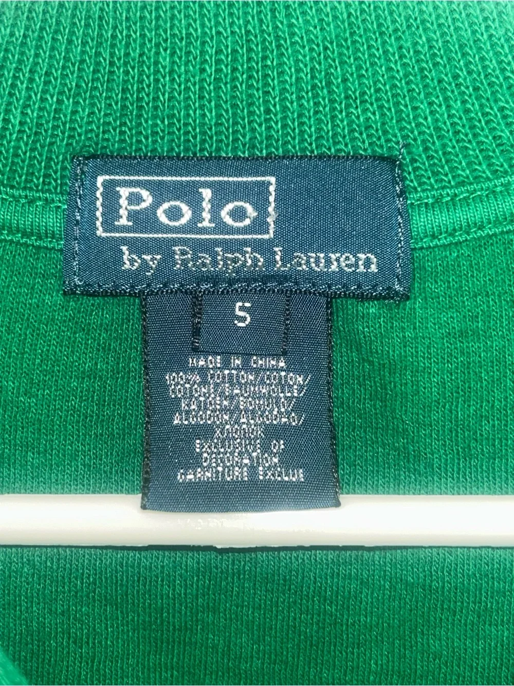 Polo by Ralph Lauren Green Half-Zip Pullover Sweater
